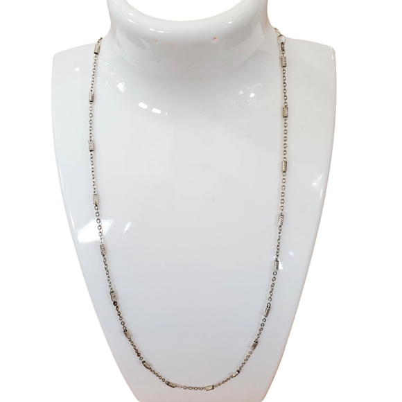Delicate Silvertone 16" chain 3" extender. - Picture 1 of 8